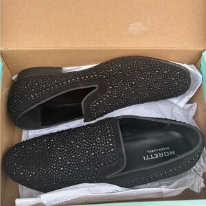 Black Studded Loafers